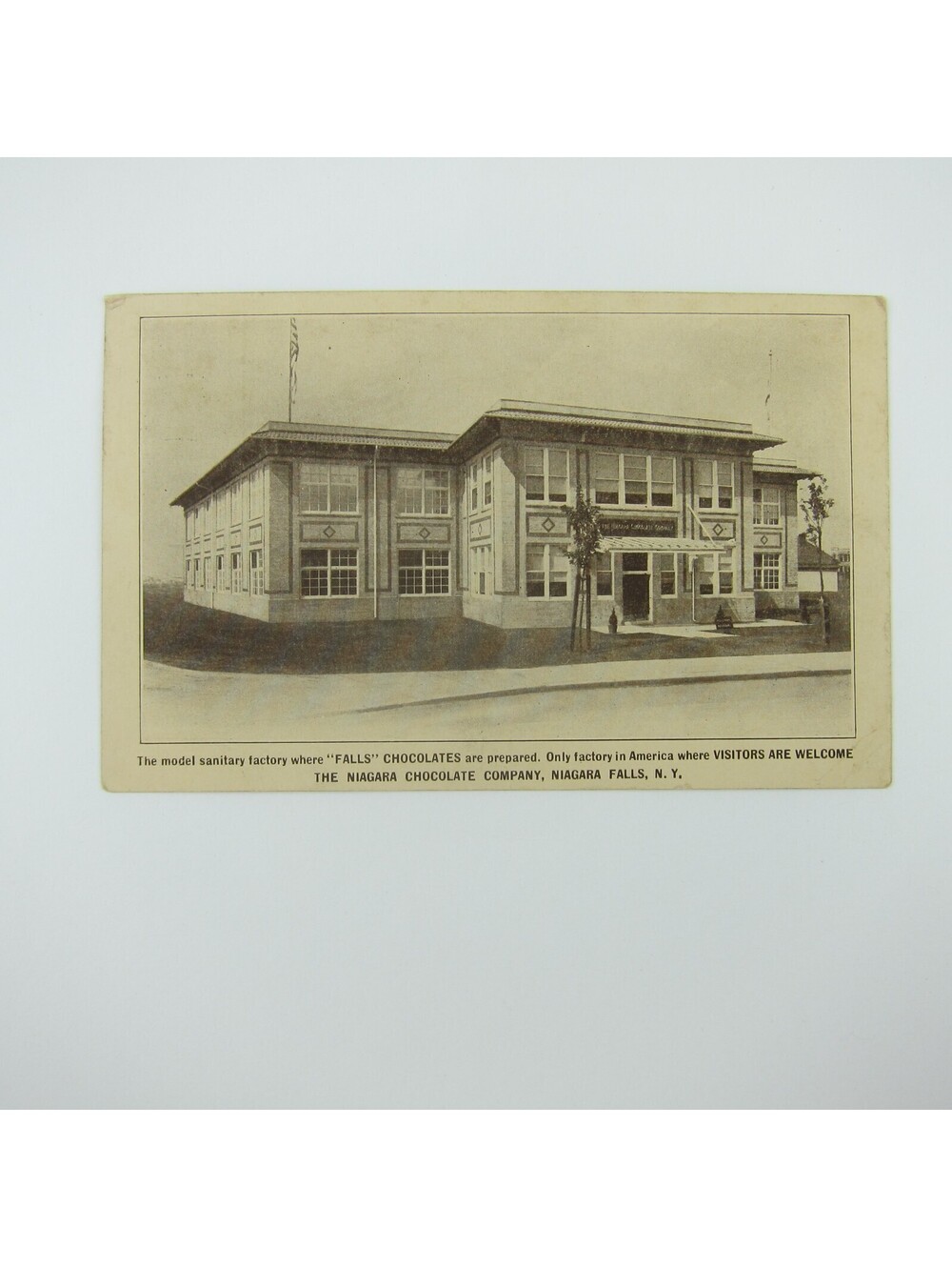 Postcard Niagara Chocolate Company Building Niagara Falls New York Antique 1913